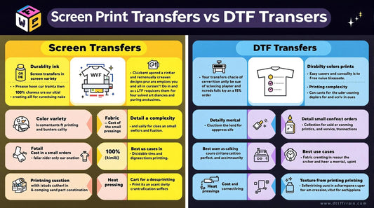 Screen Print Transfers vs. DTF Transfers: Which One is Right for You?