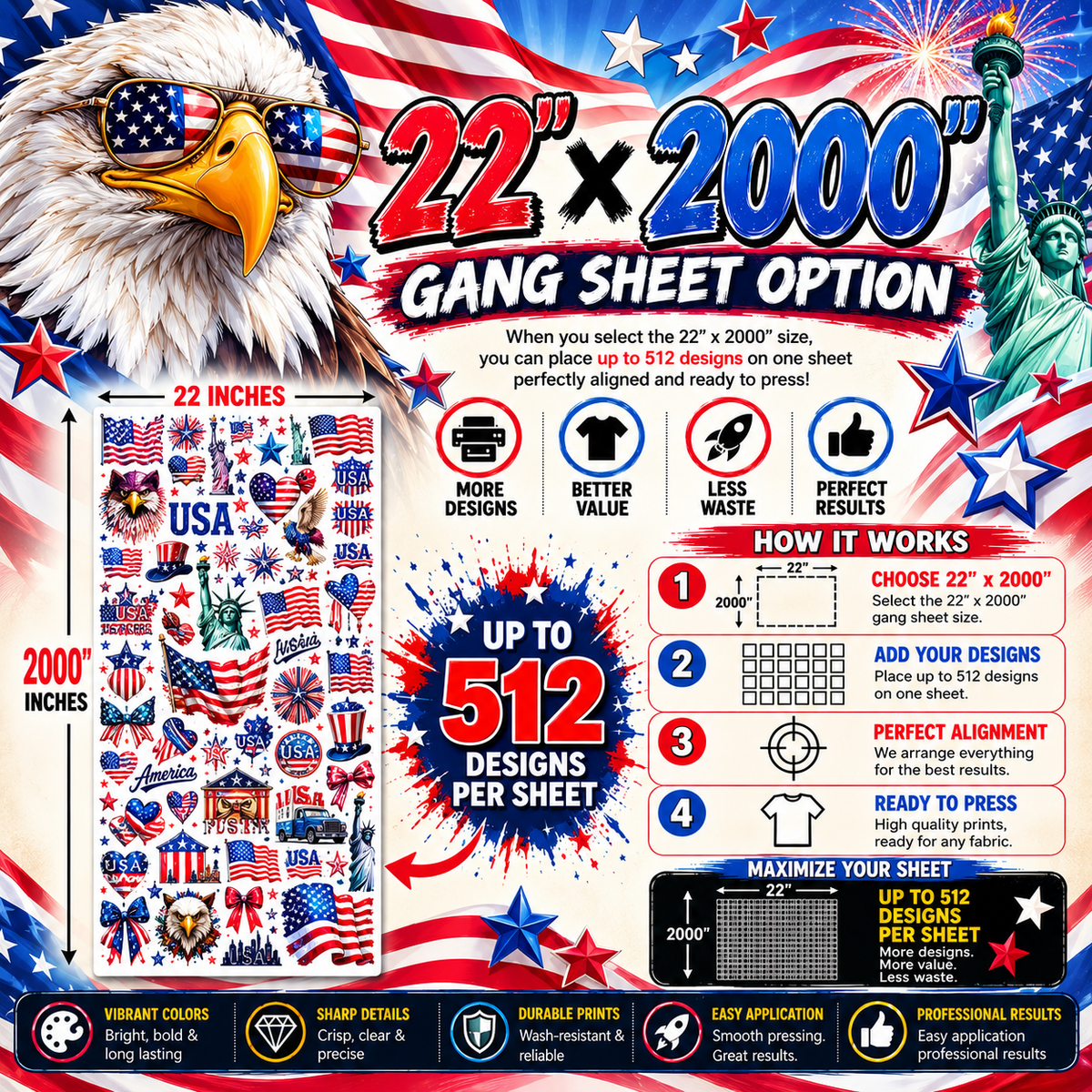 Online DTF Gang Sheet Builder Auto Gang Sheet Layout Same Day Shipping Violet DTF