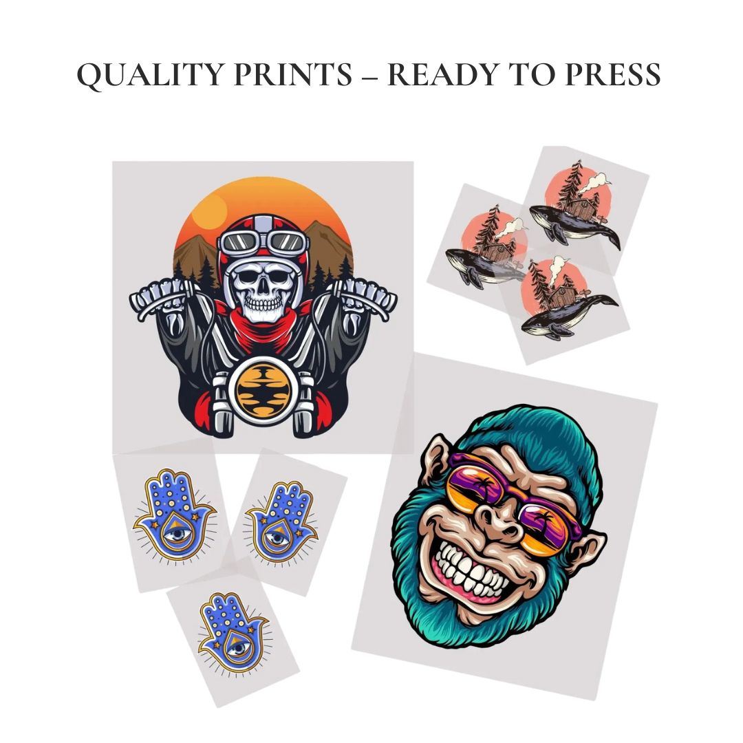 UV DTF 3D Stickers – Upload Gang Sheet - Violet DTF Transfers