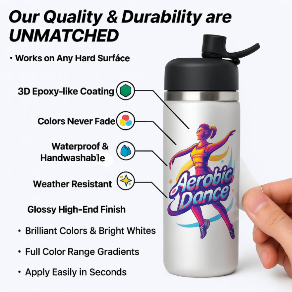 UV 3D DTF Stickers by Size
