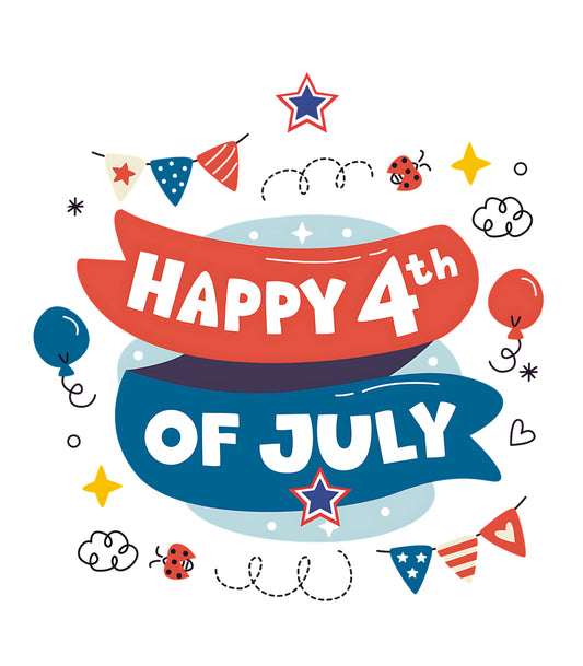 Happy 4th - Ready to Press - Violet DTF Transfers