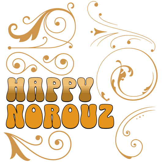 Happy Nowruz – Elegant Gold Edition DTF Transfer