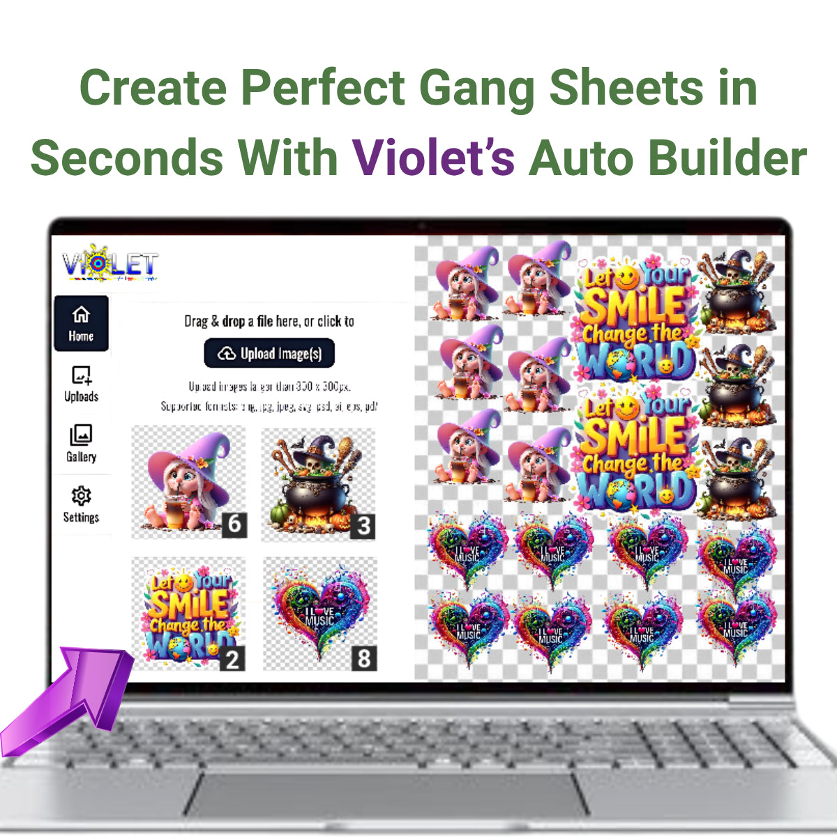 DTF Gang Sheet Online Builder