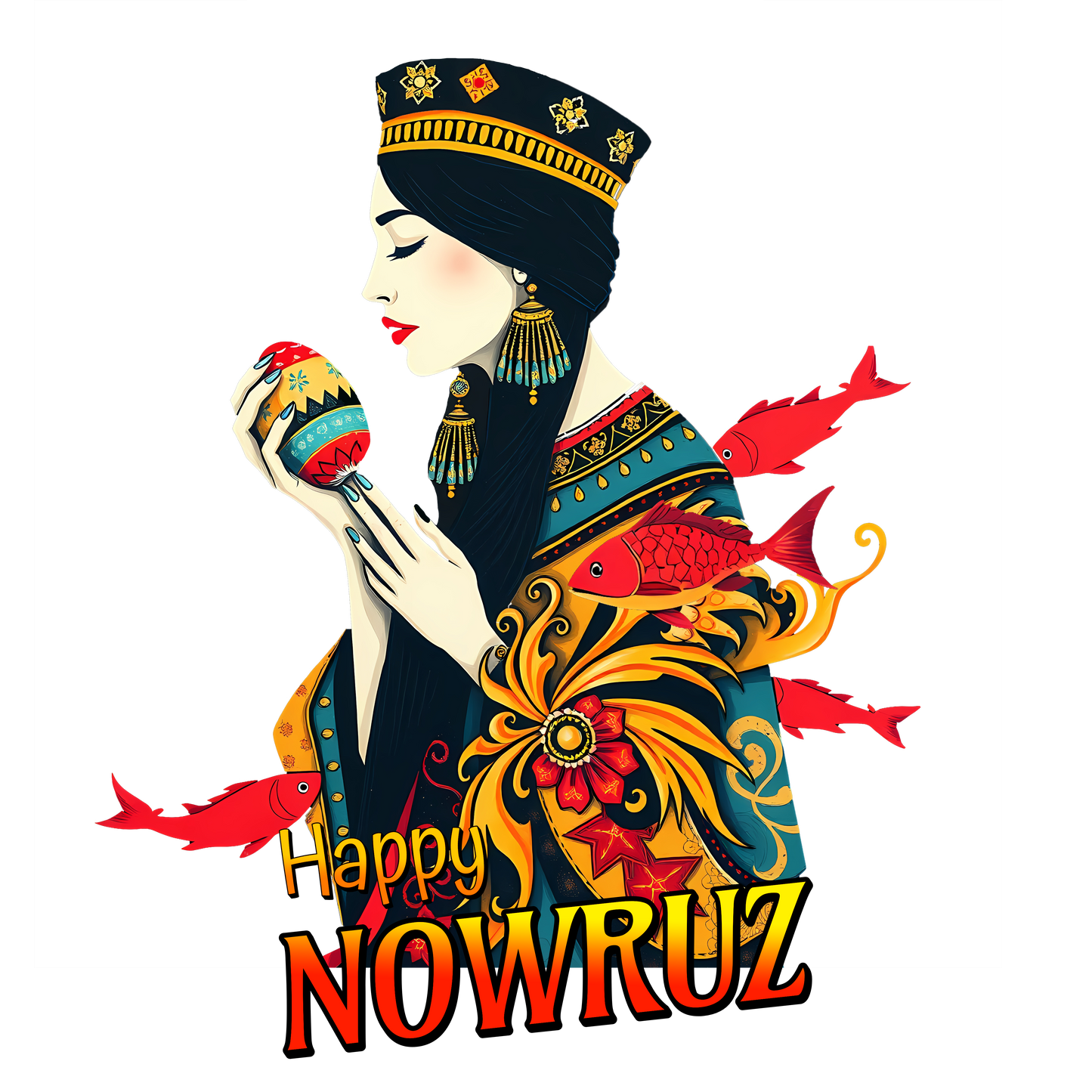 Happy Nowruz – Persian Queen Edition DTF Transfer