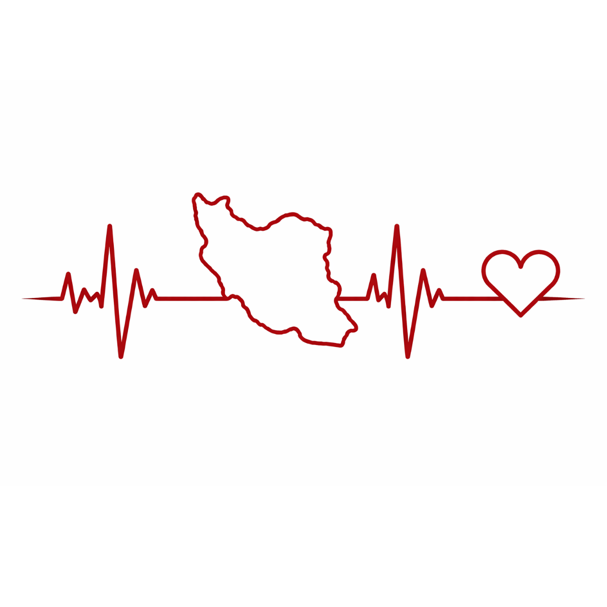 Iran Heartbeat – Love for Persia DTF Transfer