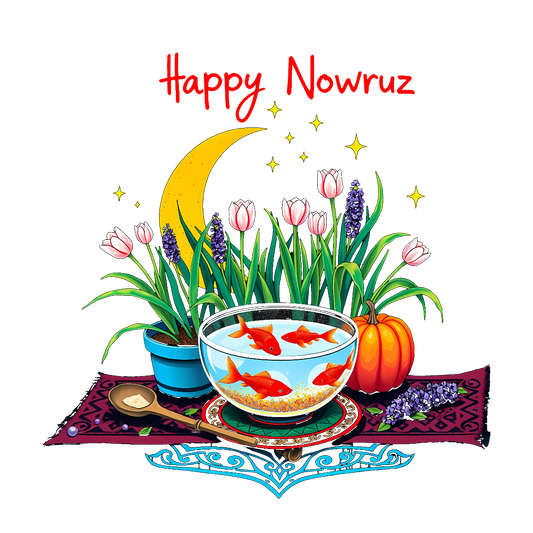 Happy Nowruz – Haft-Seen Spring DTF Transfer