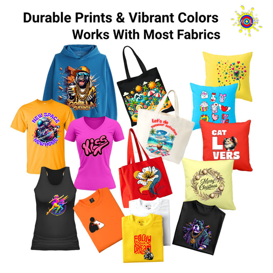 Custom DTF Gang Sheet Printing โ Upload Your Design โ Durable, Vibrant Heat Press Transfers for T-Shirts, Hoodies, Tote Bags & Fabrics
