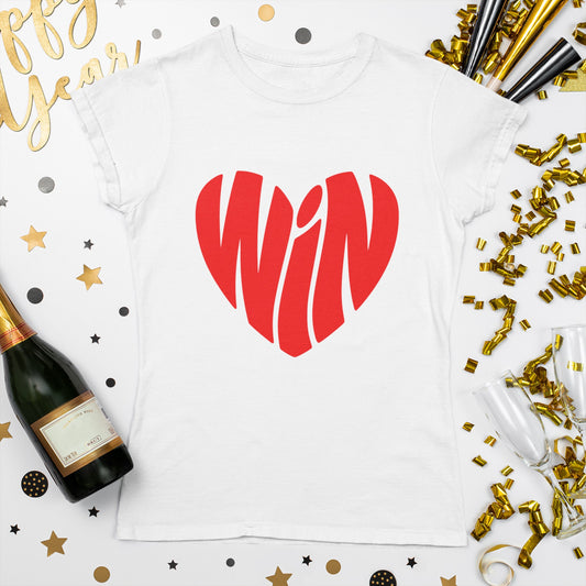 Win Heart Graphic- Ready to Press - Violet DTF Transfers
