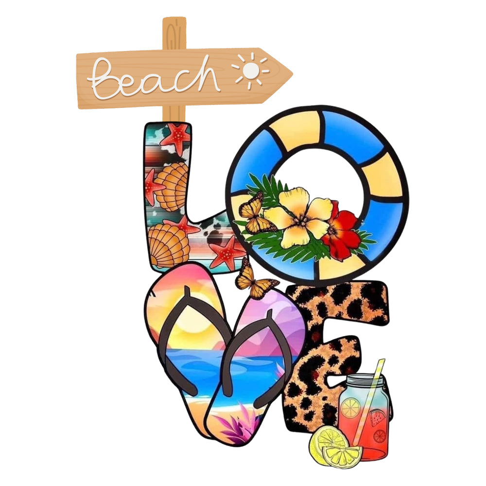 Beach Love - Ready to Press - Violet DTF Transfers