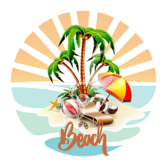 Beach Paradise - Ready to Press - Violet DTF Transfers