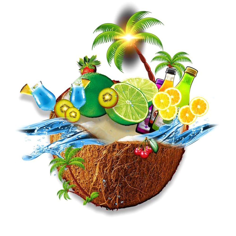 Coconut Beach - Ready to Press - Violet DTF Transfers