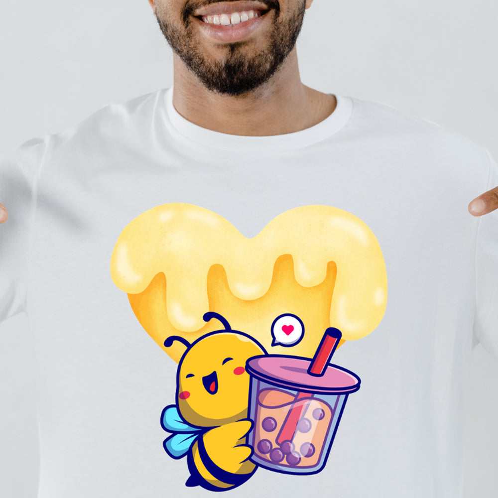 Coffee Bee - Ready to Press - Violet DTF Transfers