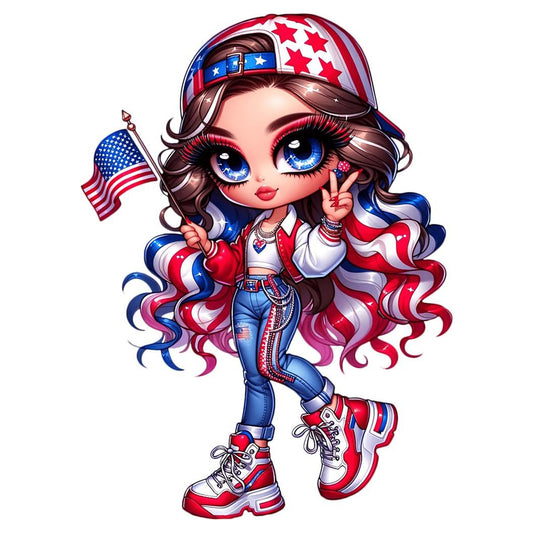 Cute Girl - Ready to Press - Violet DTF Transfers