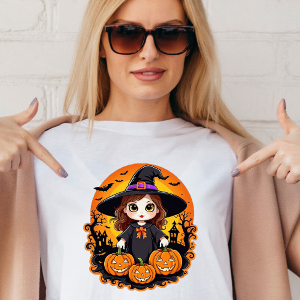 Halloween Little Witch - Ready to Press - Violet DTF Transfers