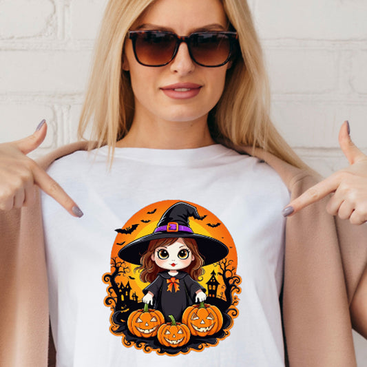 Halloween Little Witch - Ready to Press - Violet DTF Transfers