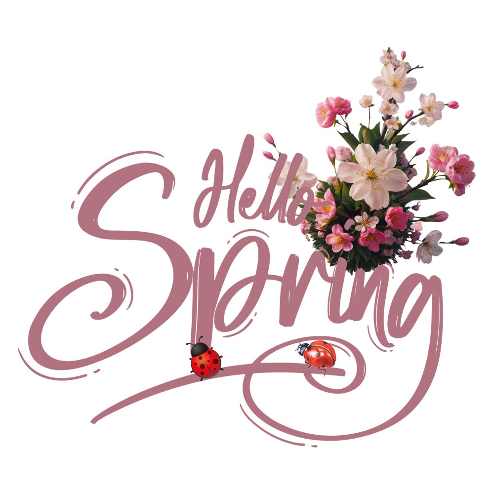 Hello Spring - Ready to Press - Violet DTF Transfers