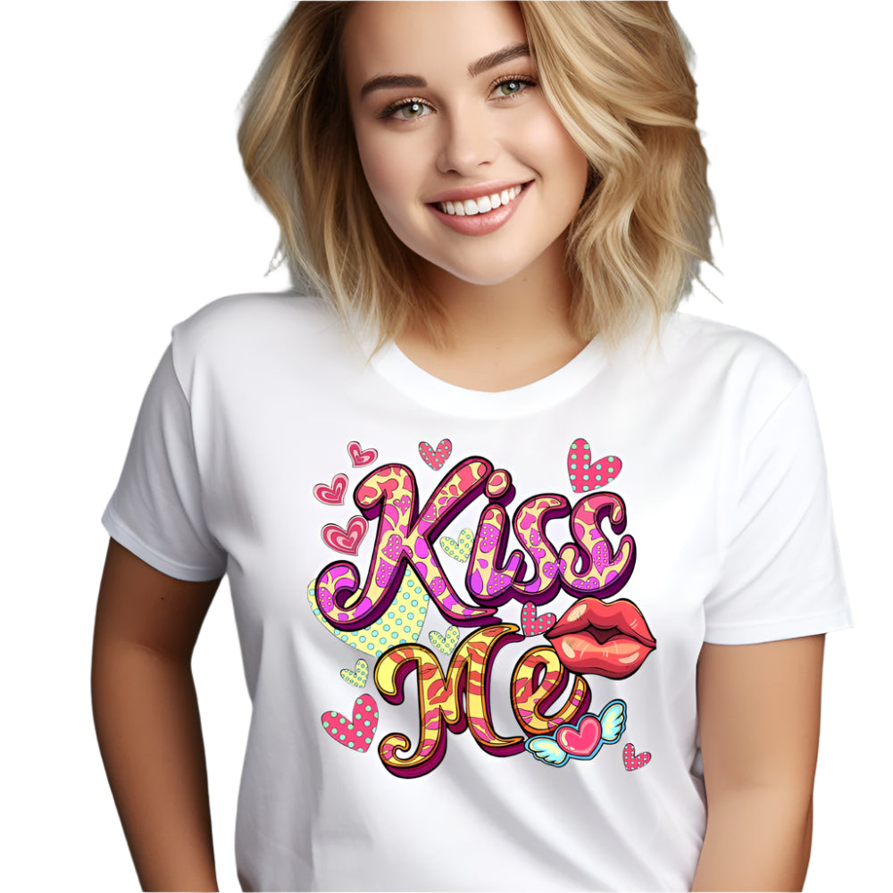 Kiss Me - Ready to Press - Violet DTF Transfers