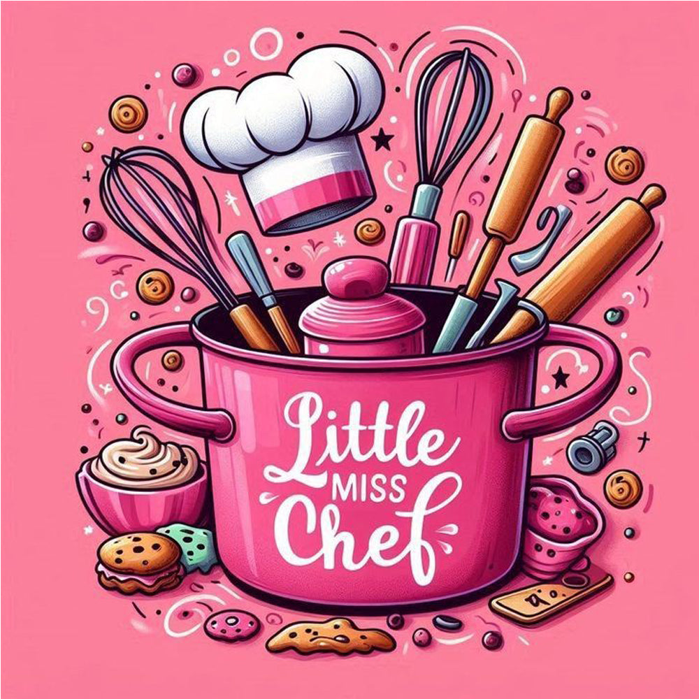 Little Miss Chef - Ready to Press - Violet DTF Transfers
