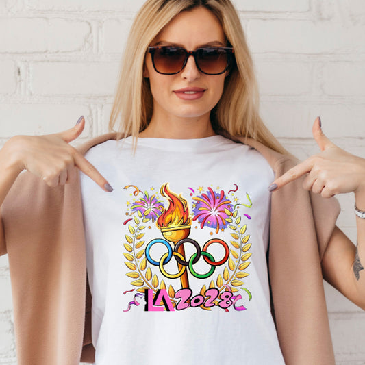 Los Angeles 2028 Cartoon - Ready to Press - Violet DTF Transfers