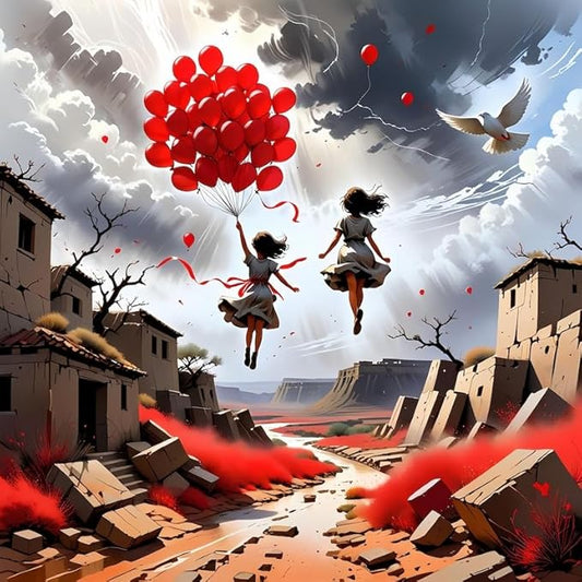 Violet surreal Landscape Poster with Frame - Aesthetic Dreamy Artwork for Living Room, Office, Bedroom - Violet DTF Transfers