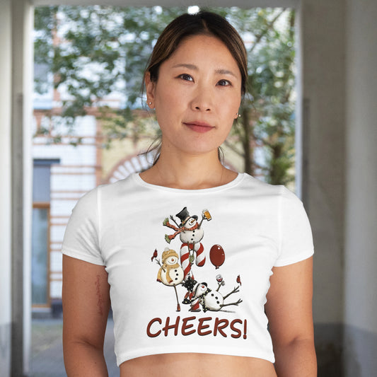 Funny Snowman Christmas Party Design – “Cheers!” Holiday Artwork ⛄🍷🍺