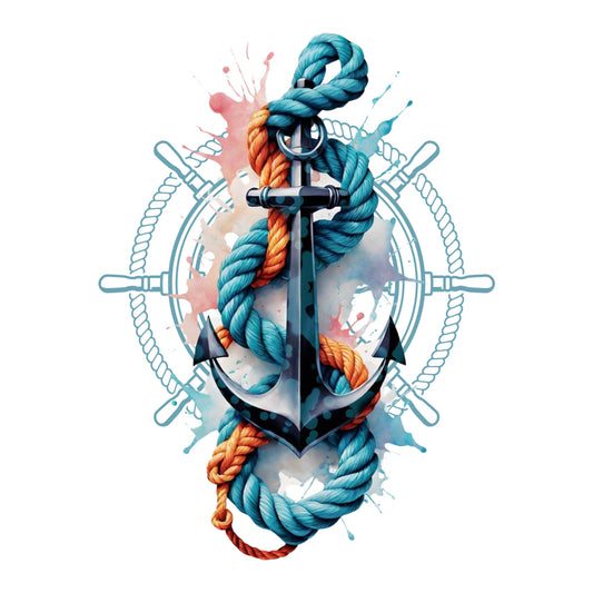 Sea Anchor - Ready to Press - Violet DTF Transfers