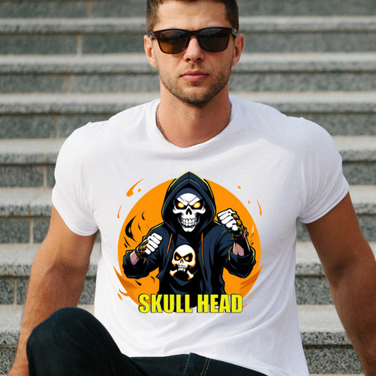 Skull Head - Ready to Press - Violet DTF Transfers