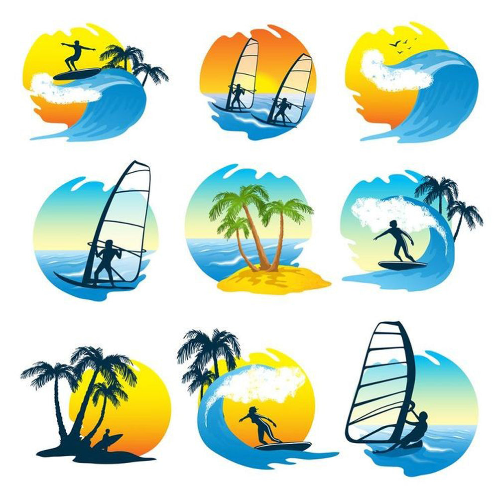 Surfing - Ready to Press - Violet DTF Transfers