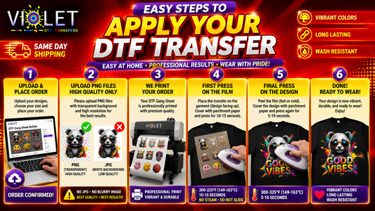 DTF Transfer Size Chart: Find the Exact Size for Every Need - Violet DTF Transfers