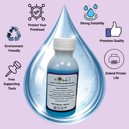 DTF Blue Strong Printhead Cleaning Solution 100ML