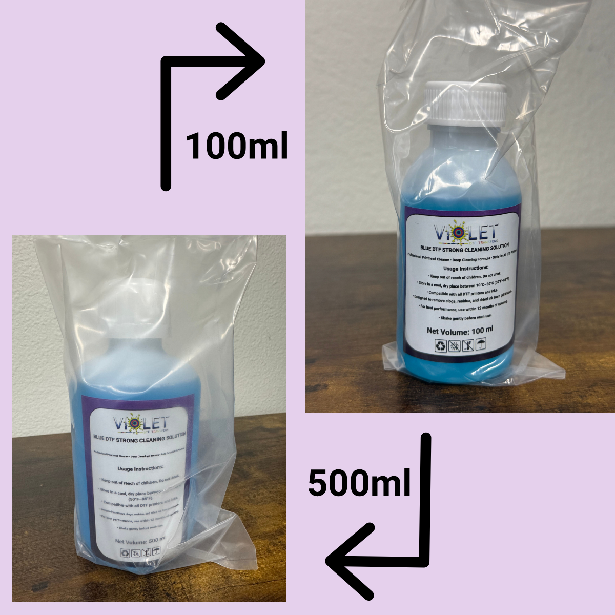 DTF Blue Strong Printhead Cleaning Solution 100ML