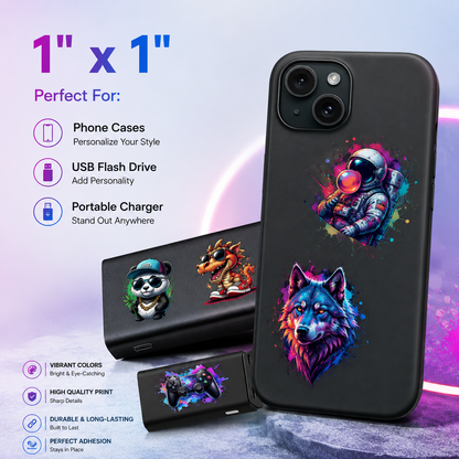 Custom UV DTF 3D Stickers by size