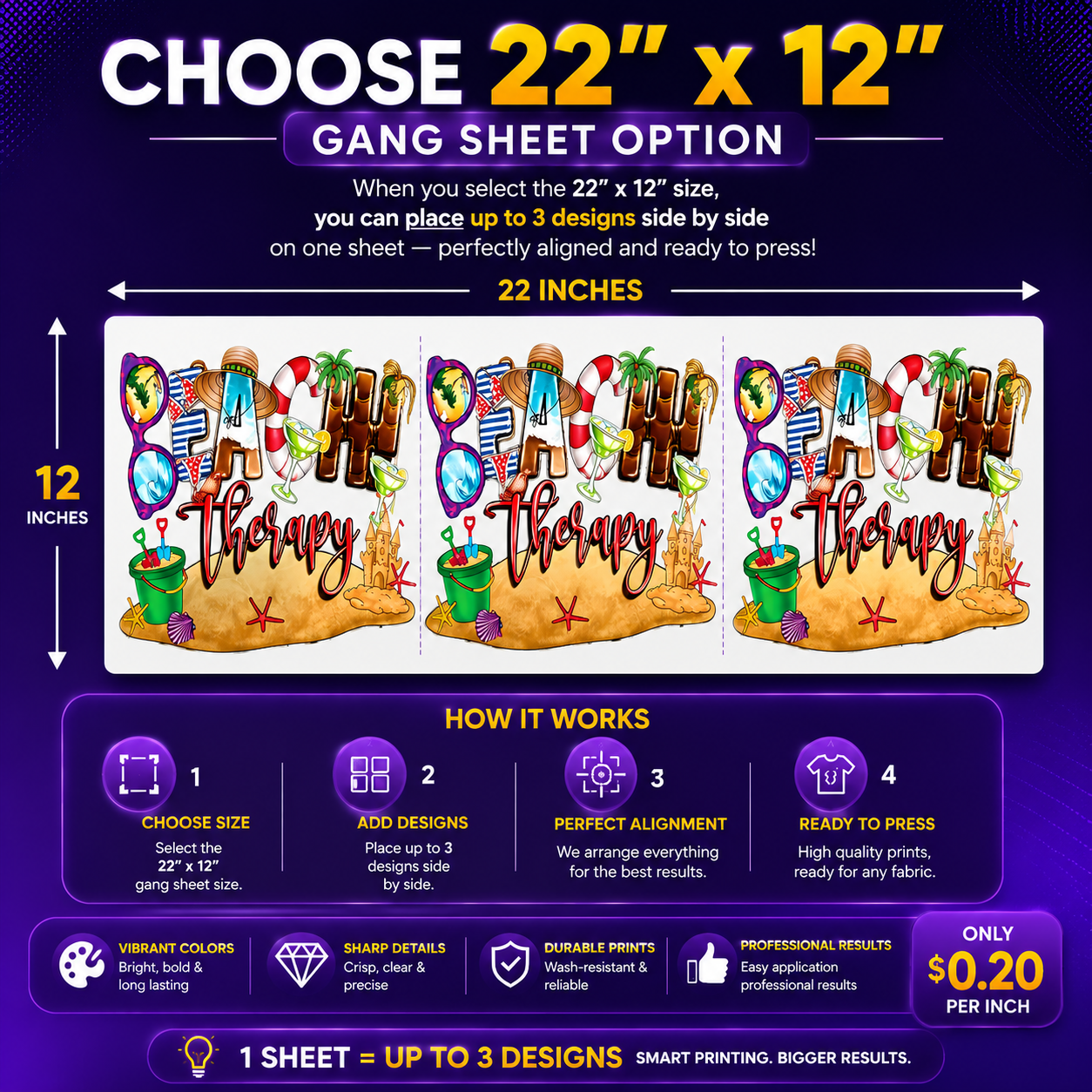 Online DTF Gang Sheet Builder Auto Gang Sheet Layout  Same Day Shipping  Violet DTF
