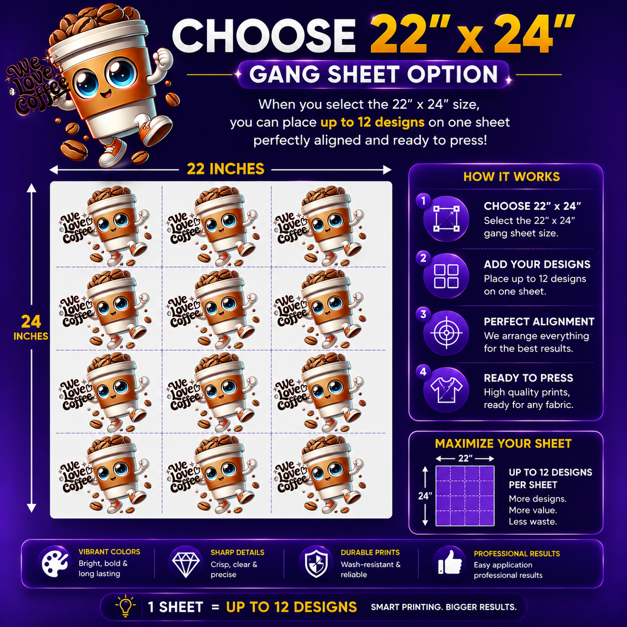 Online DTF Gang Sheet Builder Auto Gang Sheet Layout  Same Day Shipping  Violet DTF