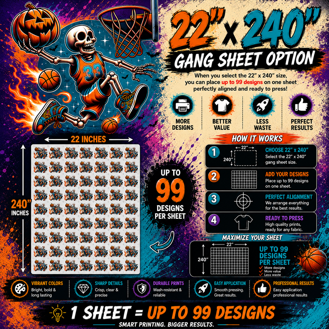 Online DTF Gang Sheet Builder Auto Gang Sheet Layout  Same Day Shipping  Violet DTF