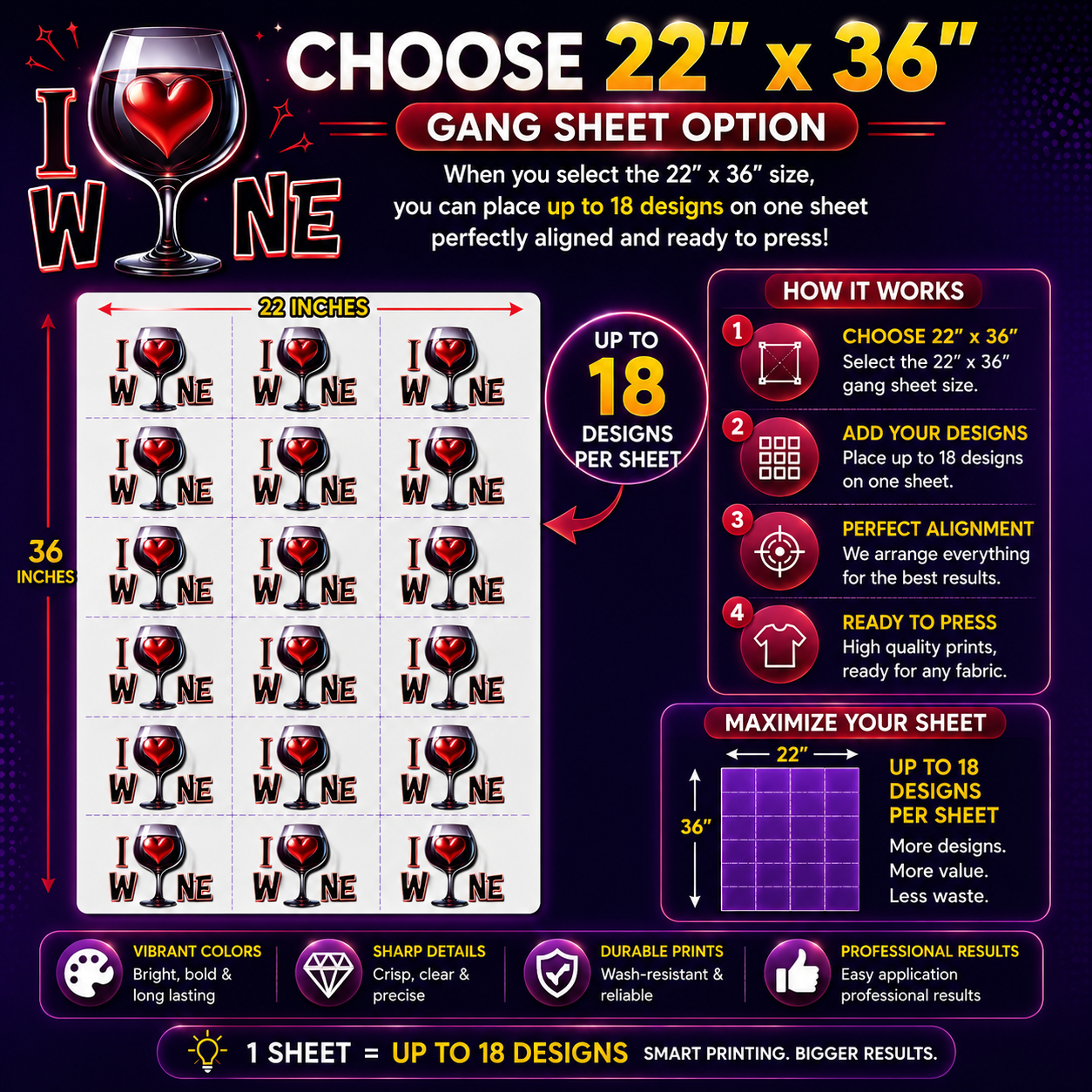 Online DTF Gang Sheet Builder Auto Gang Sheet Layout  Same Day Shipping  Violet DTF