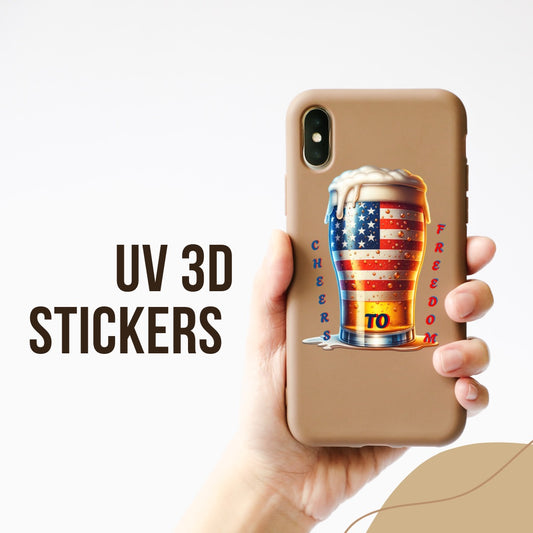 UV 3D DTF Stickers by Size - Violet DTF Transfers