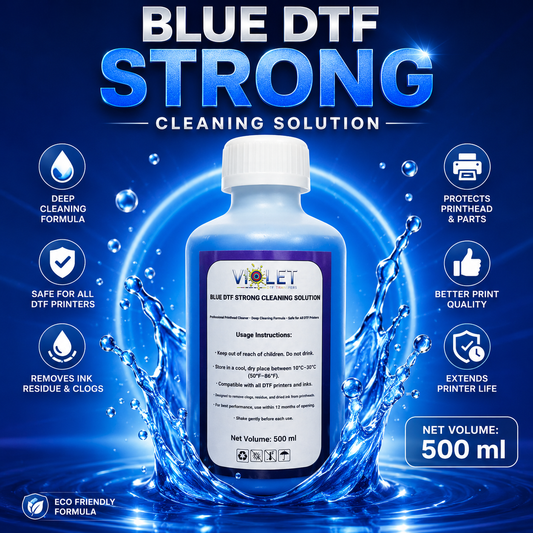 Blue DTF Strong Cleaning Solution 500ml  Printhead & Nozzle Cleaner for All DTF Printers