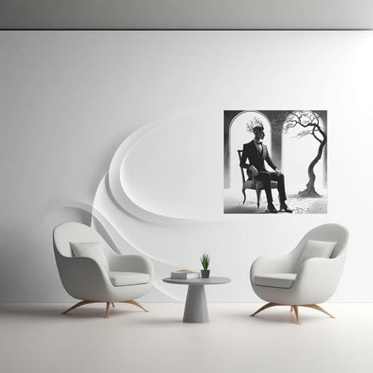 Elegant Monochrome Wall Art – Modern Minimalist Artwork for Home & Office - Violet DTF Transfers
