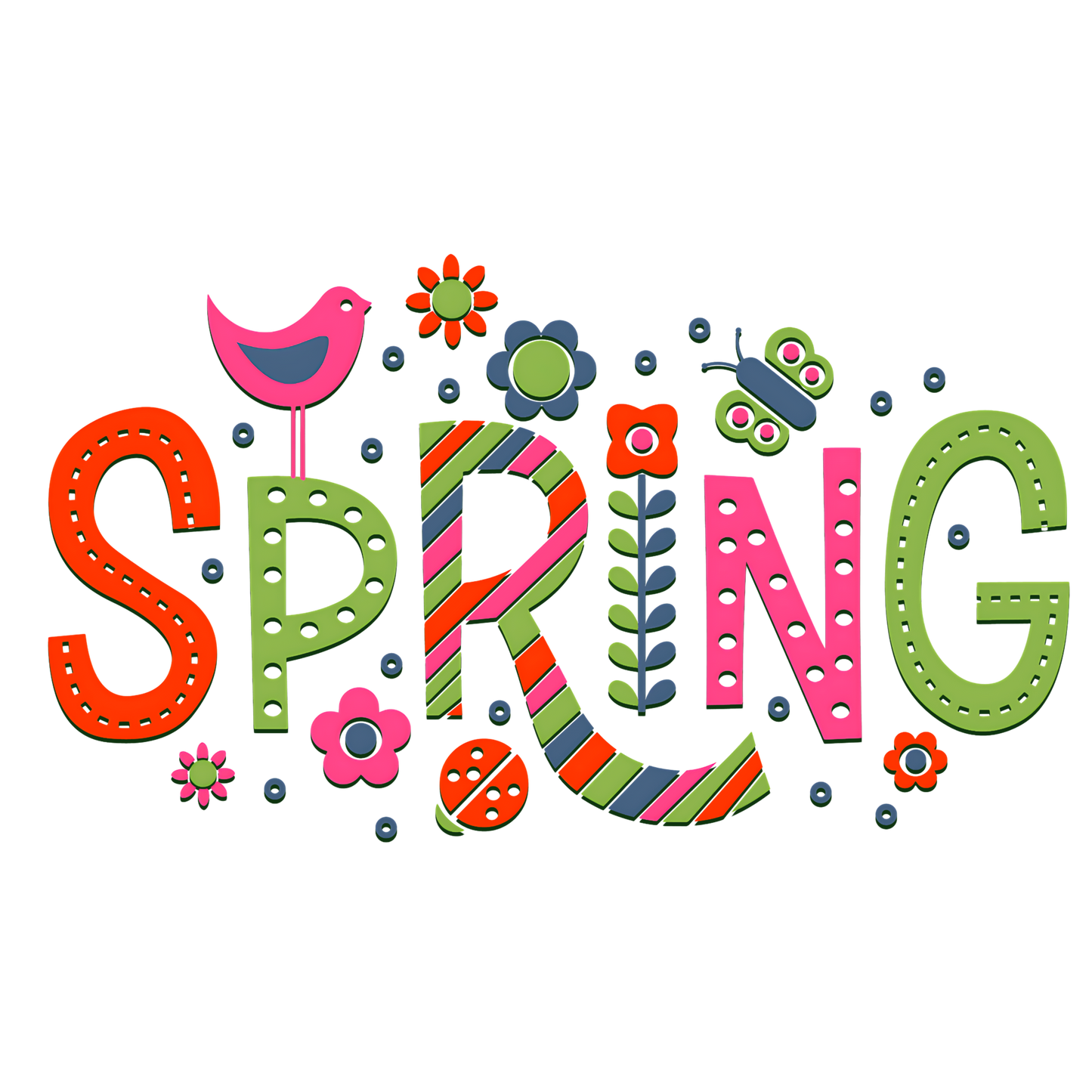 Spring Vibes – Colorful DTF Transfer
