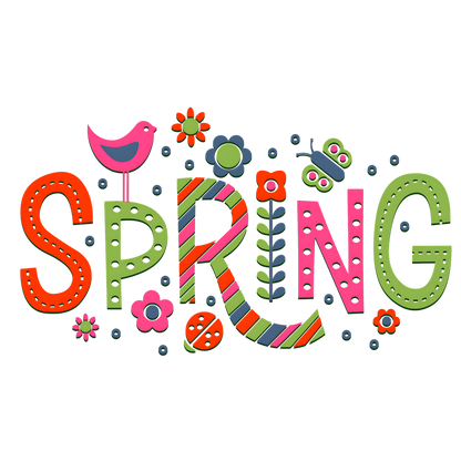 Spring Vibes – Colorful DTF Transfer