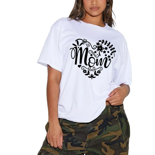 Mom Heart Floral DTF Transfer – Ready to Press | Mother’s Day Design