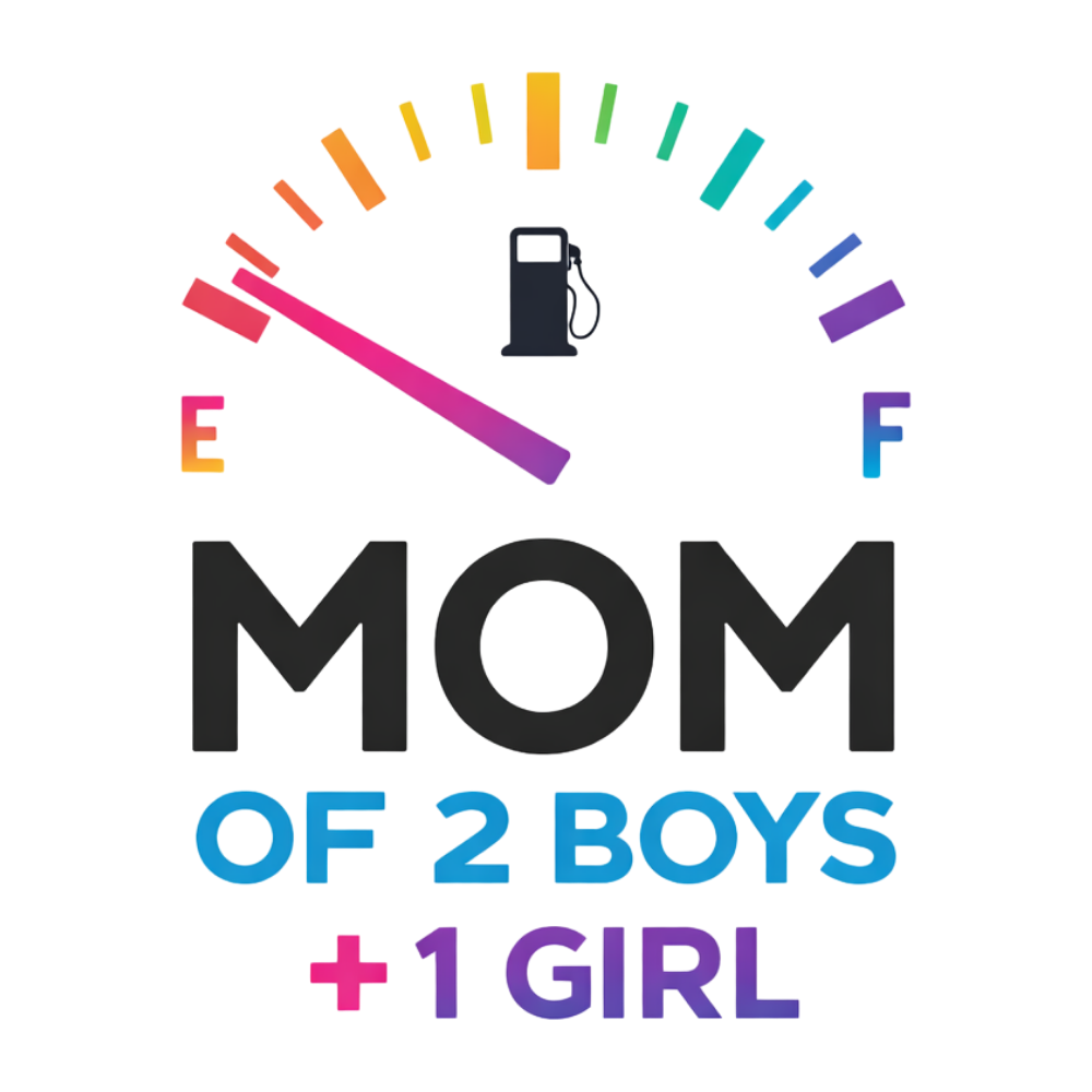 Mom of 2 Boys + 1 Girl DTF Transfer – Fuel Gauge Design | Ready to Press