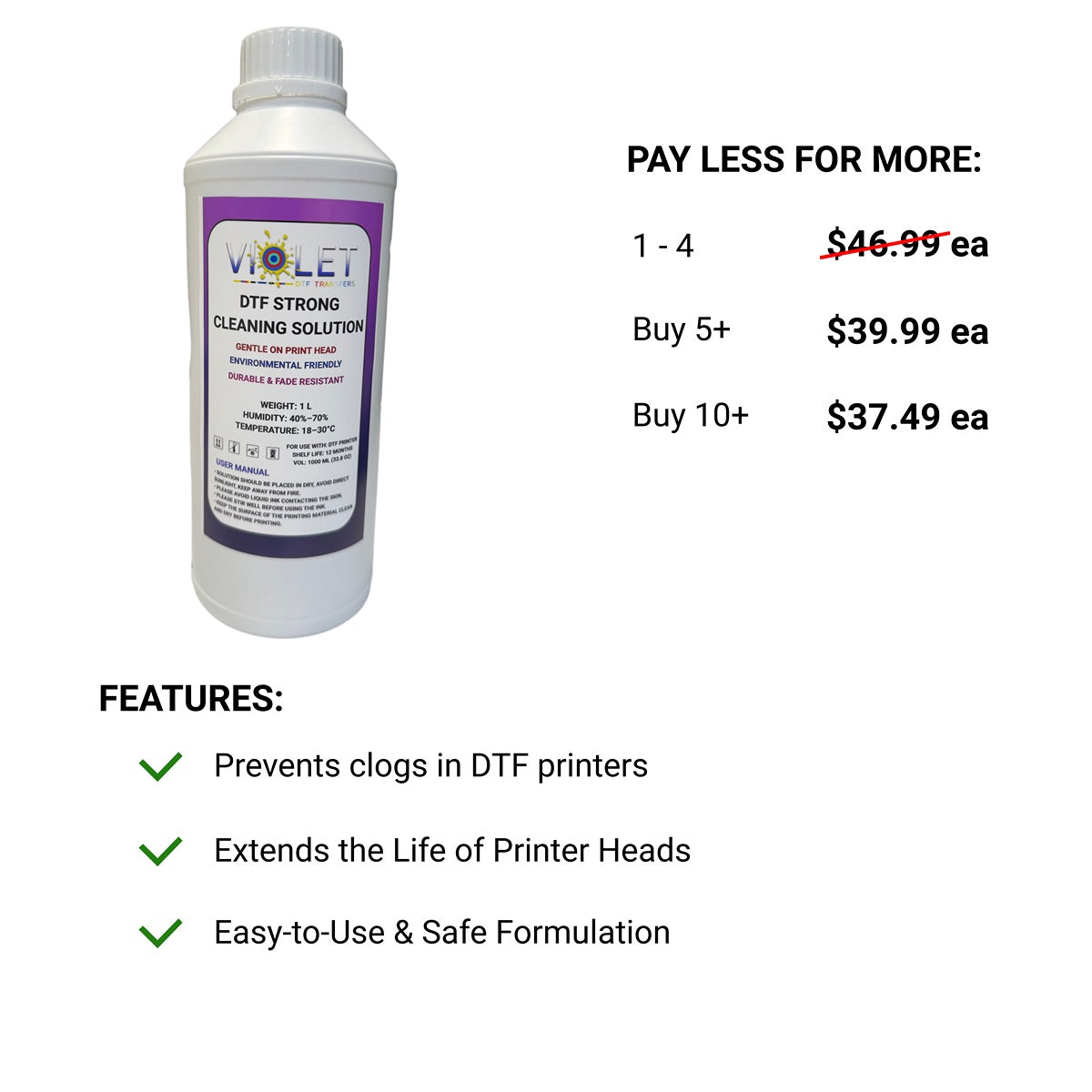 DTF Strong Cleaning Solution