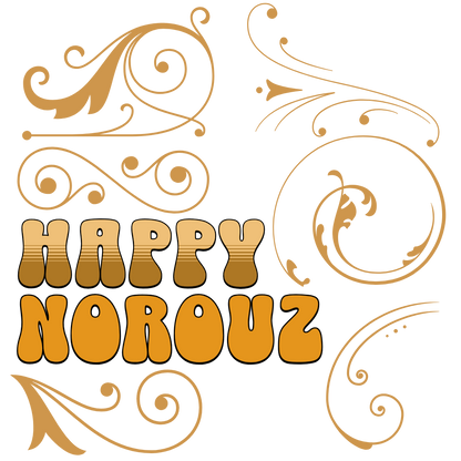 Happy Nowruz – Elegant Gold Edition DTF Transfer