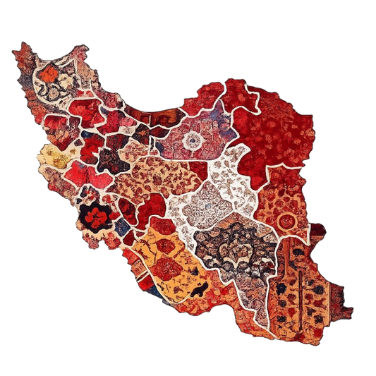 Persian Art Iran Map T-Shirt  Premium Print on T-Shirt  Iranian Heritage Graphic Tee