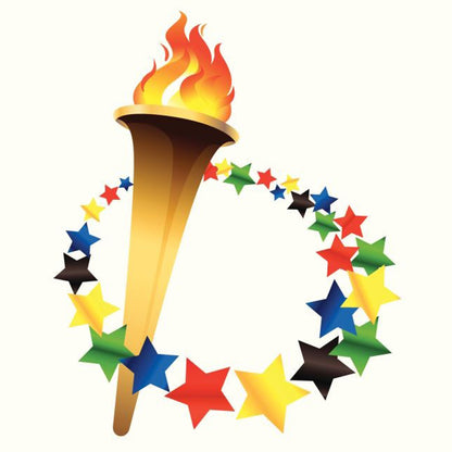 LA 2028 Torch - Ready to Press - Violet DTF Transfers