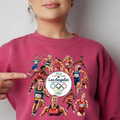 Los Angeles Olympics 2028 Athletes - Ready to Press - Violet DTF Transfers