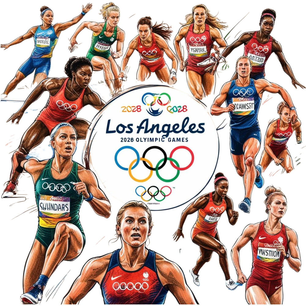 Los Angeles Olympics 2028 Athletes - Ready to Press - Violet DTF Transfers