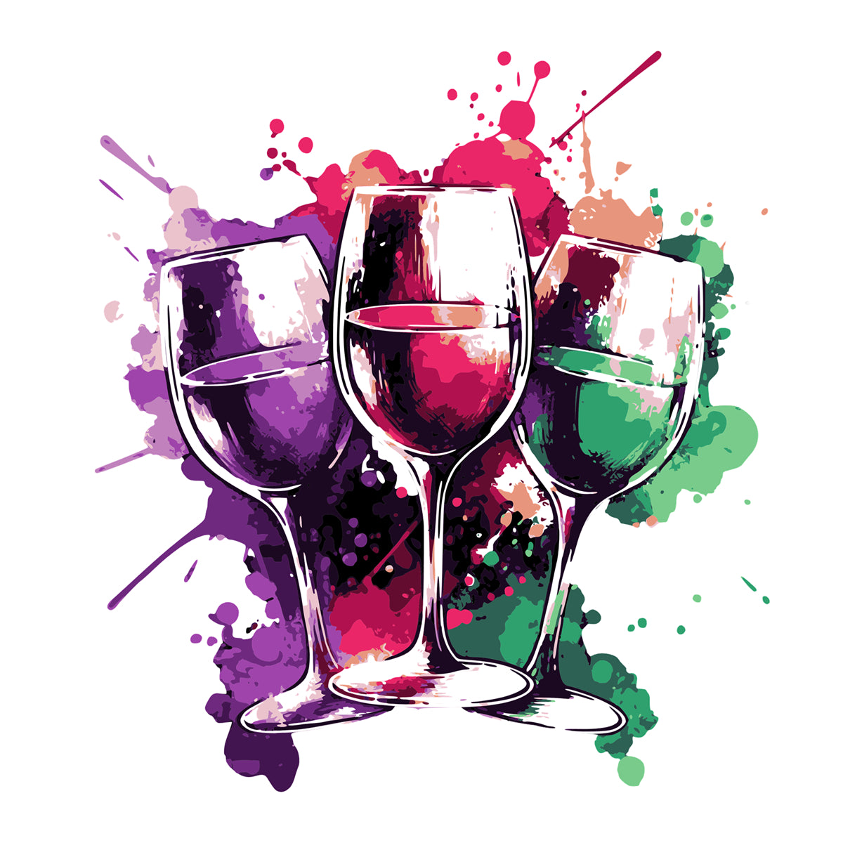 Cocktail- ready to press - Violet DTF Transfers